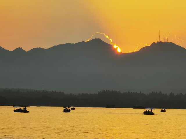 杭州西湖必看絕美夕陽