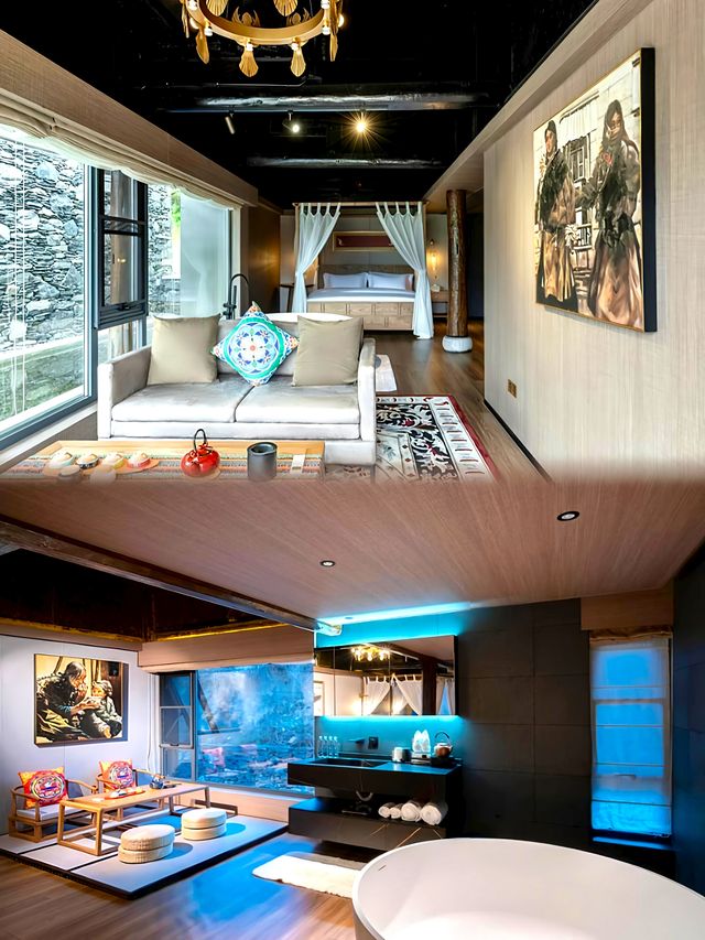 九寨溝住對了！雲裳民宿，推窗就是雪山海子