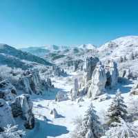雪_石林華鎰山_四川廣安