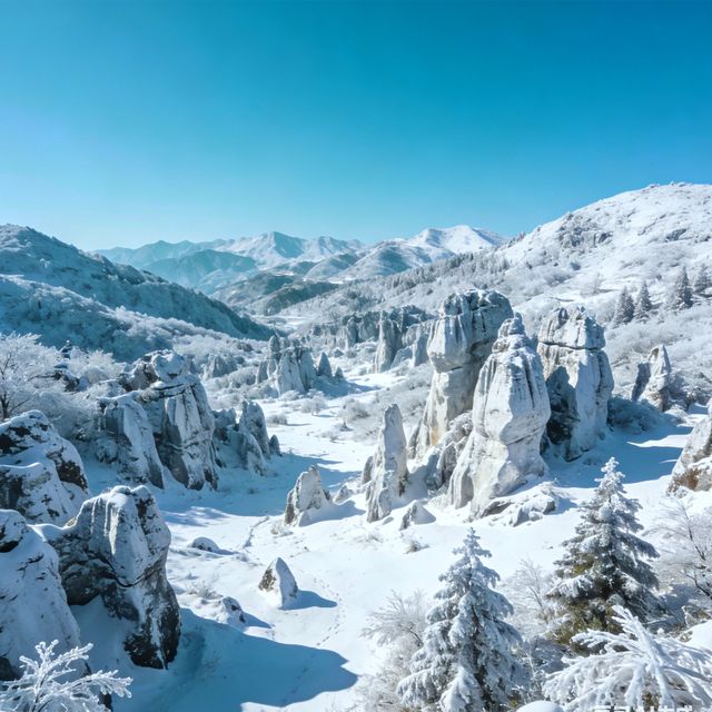 雪_石林華鎰山_四川廣安 雪_石林華鎰山_四川廣安