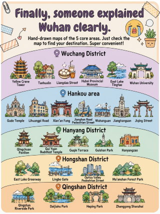 Wuhan's 5 Major Districts | A Quick Guide to Exploring