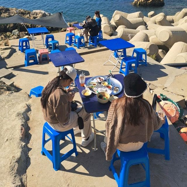 ロケーション最高☆海で食べる美味しい海鮮