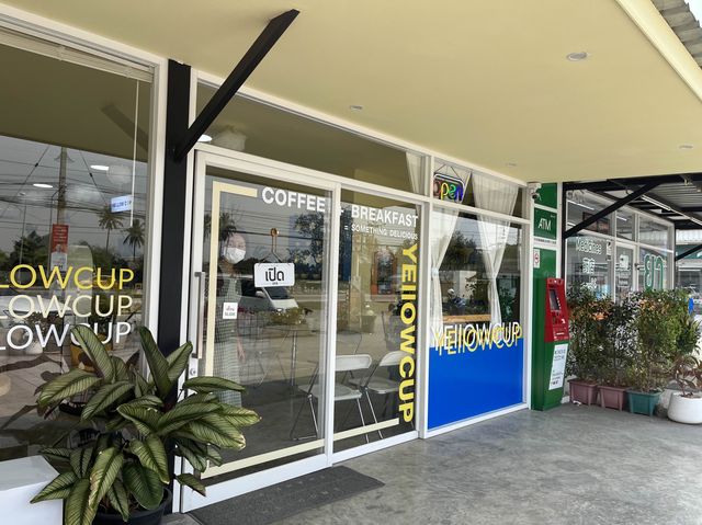 Yellow cup coffee