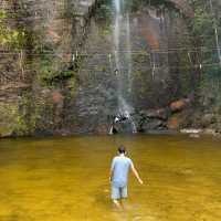 Fresh waterfall in summer season 