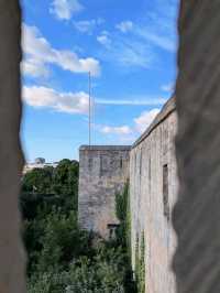 A stone walled castle