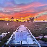 春国岱の夕焼け