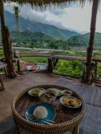 Sapan in rainy season.Nan province,Thailand