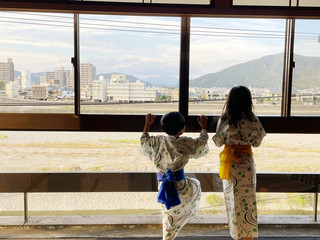 Hotel with a view of the Nagara River