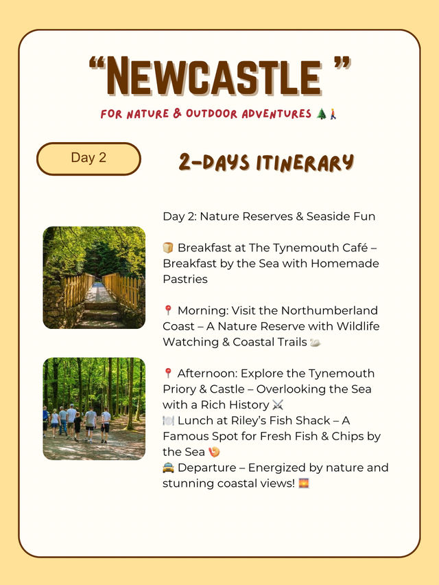 Newcastle itinerary -Adventures 🌲🚶‍♂️