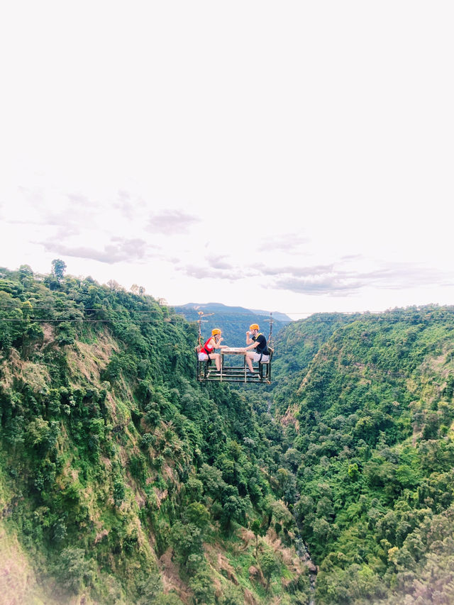 Coffee Zipline in Pakse, excited experience 
