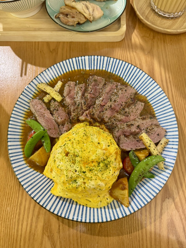 深水埗區牛肉眼咖喱日式蛋包飯推介@𠽌𠽌