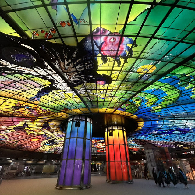 🌈✨ *Dome of Light (光之穹頂): The World’s Largest Glass Mosaic at Formosa Boulevard Station* 🚇🎨