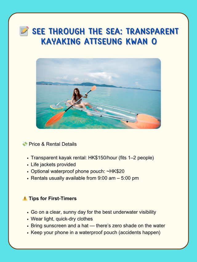 Transparent Kayaking at Tseung Kwan O 🙌
