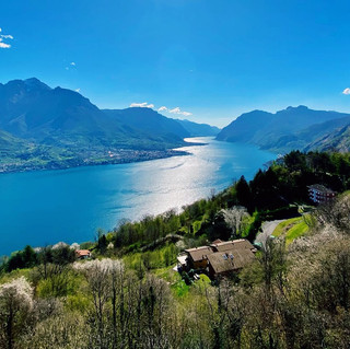 Panoramic View of Lake Como in Parco Bellavista