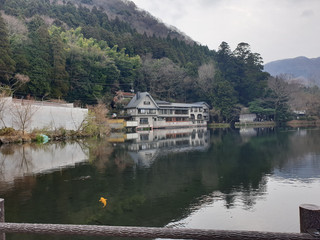 A lake where beautiful mist rises. How to have Lake Kinrin all to yourself, [Pension Kinrinho Toyonokuni]