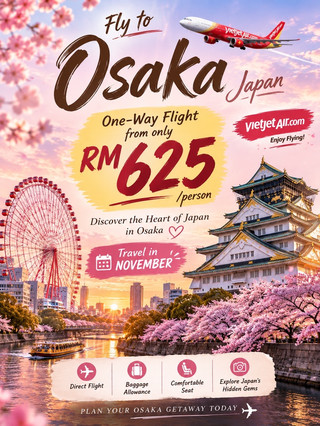 大阪真係一個好地方!日本之旅準備出發… 。