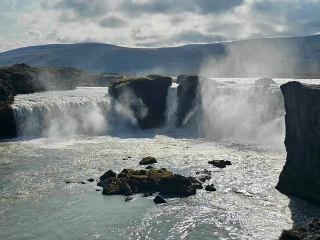 The majestic Goðafoss Waterfall Iceland 🇮🇸