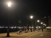 Thessaloniki evening waterfront stroll 