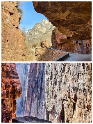 The road carved into the steep cliffs of Guoliang Village is unforgettable.