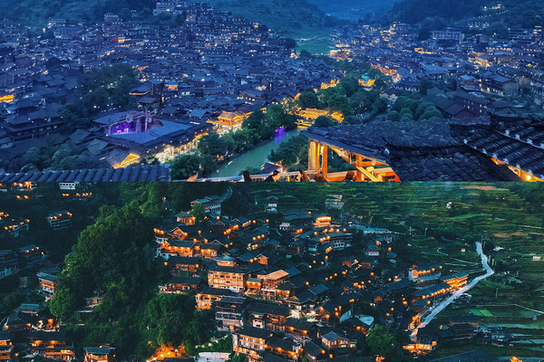 西江千戸ミャオ族の村完全攻略！吊脚楼＋棚田＋夜景を一度に満喫