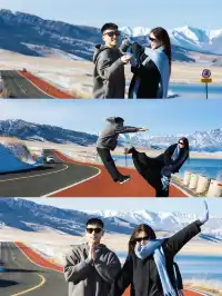 賽里木湖情侶照