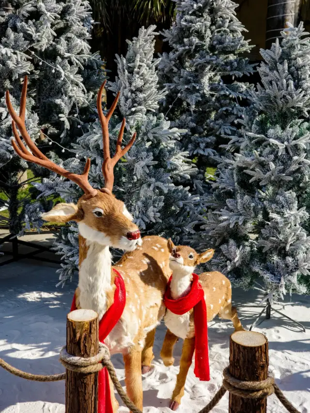 Snowfall has arrived in Shenzhen, and the Christmas Town is so beautiful