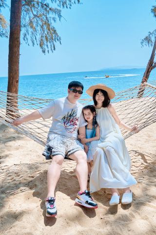 陵水躺平式親子遊人少景美不費媽