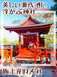 【神奈川県/旗上弁財天社】美しい源氏池に浮かぶ神社