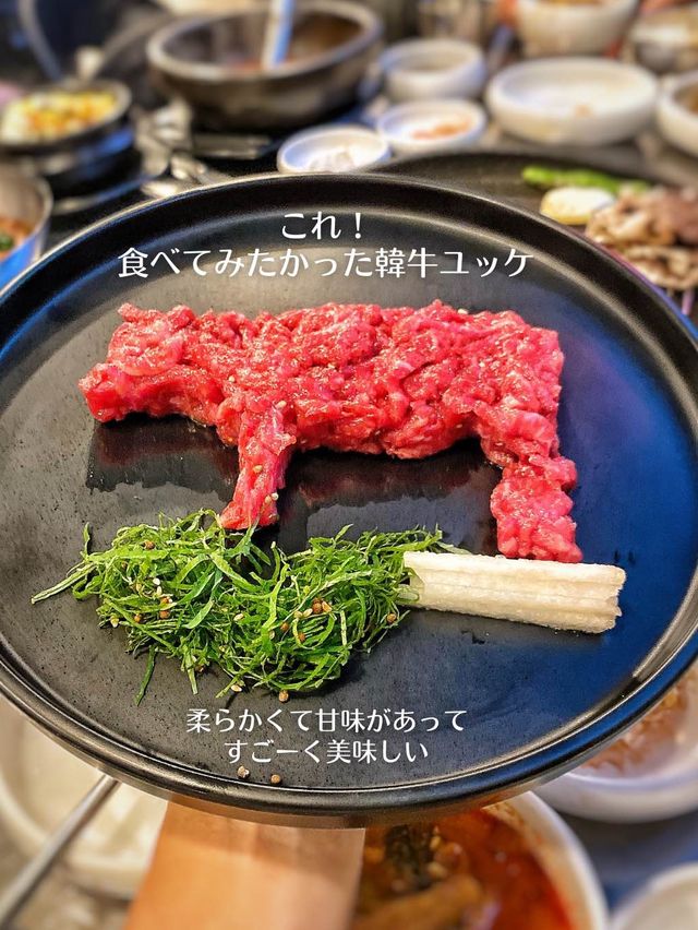 【ソウル旅行】観光地からも便利！こんなユッケみたことある？韓牛が美味しいお店
