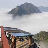 ノーンキャウの朝、登山と絶景、雲海　Sleeping Lady Peak View-Point