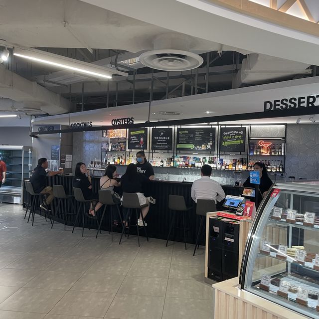 Grocery shopping + dining section at FairPric