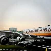 A Boeing 747 in a little Malacca town