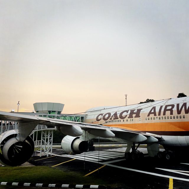 A Boeing 747 in a little Malacca town