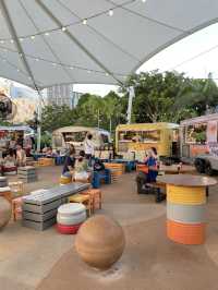 Sentosa food trucks by the beach