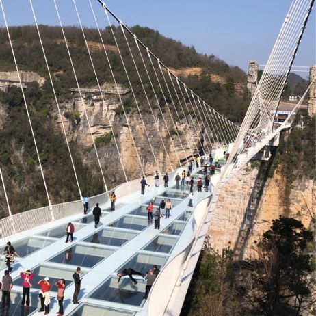 The Grand Canyon Glass Bridge at China