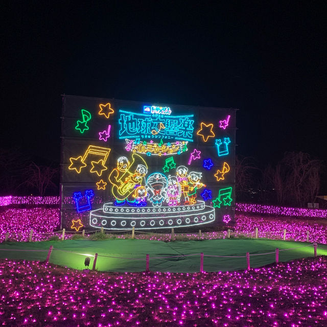 😍相模湖森林遊樂園-多啦A夢燈光秀
