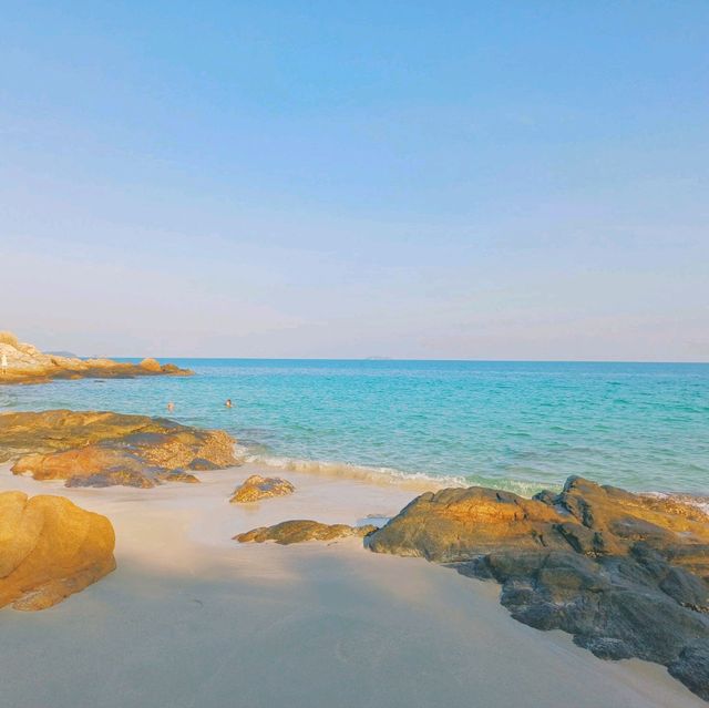 泰國沙美島絕美海灘景點:奧派海灘，適合打卡拍照📸游泳