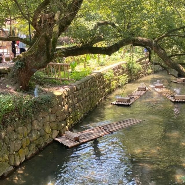 屏南萬安橋寫生：彩虹吃飽打嗝了