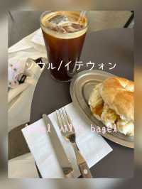 【韓国/梨泰院】朝8時open❣️ハチミツ&チーズが絶品なベーグルcafe🥯
