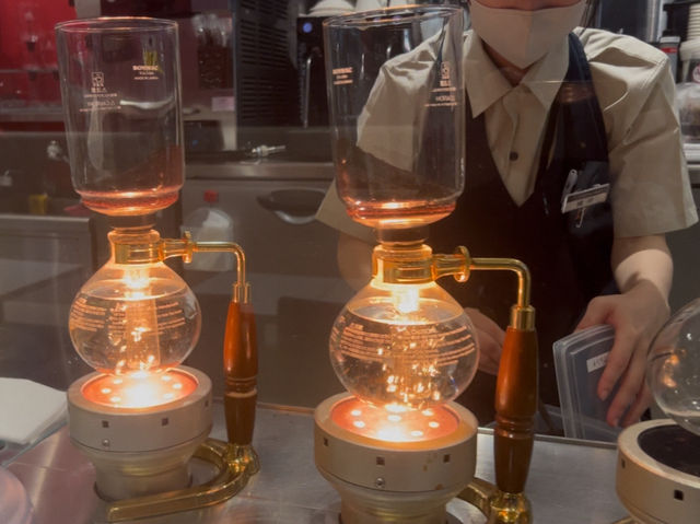 Siphon Coffee Brewing Charm at Delifrance, Hiroshima Outlet