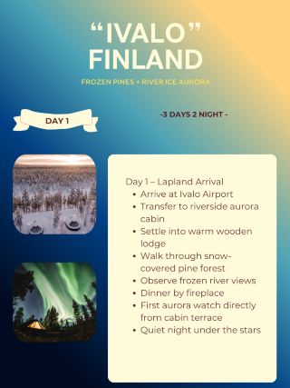 Ivalo — “Frozen Pines + River Ice Aurora”