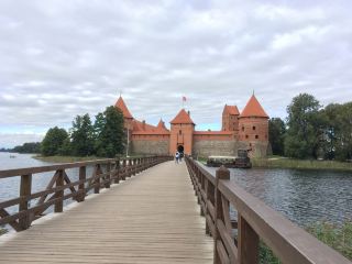 Trakai Castle, a red-brick castle on the water in Lithuania 🏰