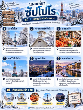 ❄️🇯🇵 แผนเที่ยวซัปโปโร เที่ยวครบ กินอร่อย เดินทางง่าย!