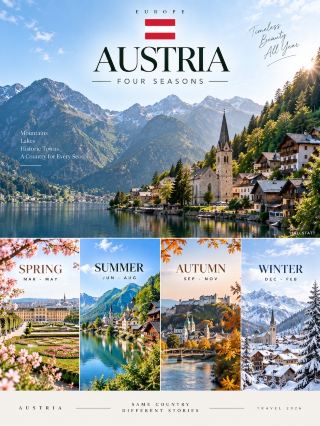 🇦🇹 Third Country — AUSTRIA

Austria | Travel in 4 Seasons 🏔️🌿

Austria is a country you can visit year-round, offering old towns, mountains, lakes, and outdoor activities. Each season offers a distinctly different experience. 🇦🇹✨ 2026 travel information highlights both the main seasons and the increasingly popular Spring–Autumn season.

🌸 SPRING | March–May
The weather starts to warm up 🌿, ideal for exploring cities, culture, and nature, especially during April–May when many areas enter their outdoor tourism season.
📍 Vienna · Salzburg · Hallstatt

☀️ SUMMER | June–August
Mountains turn green, lakes are beautiful, perfect for hiking, cycling, and lakeside excursions 🥾🚲
📍 Hallstatt · Zell am See · Innsbruck · Salzkammergut
Austria states that Summer is ideal for hiking, cycling, and lakeside activities.

🍂 AUTUMN | September–November
The weather cools down, and the mountains and forests begin to change color 🍁. Perfect for city tours, exploring culture, food, and enjoying nature without strenuous activities.
📍 Vienna · Salzburg · Wachau · Tyrol
April–May and September–November accounted for 28.1% of all overnight stays in 2025, reflecting the increasing importance of the transition period between seasons.

❄️ WINTER | December–February
Immediately enter the snowy world 🏔️❄️, especially in the Alps. Ideal for skiing, snowboarding, winter hiking, and visiting Christmas markets.
📍 Innsbruck · Tyrol · Salzburg · Vorarlberg
The ski season in many areas begins in late November. And the highlands in Tyrol and Salzburg have a good chance of snow.

✨ Easy to remember:

🌸 City + Culture → Spring / Autumn
🏞️ Lake + Hiking → Summer
🎿 Snow + Ski → Winter

🇦🇹 Austria = Beautiful cities + Mountains + Lakes + Culture. A great place to visit all year round 🌍✈️

#Austria #TravelAustria #EuropeTravel #EuropeBySeason