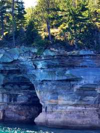 Discover the wild beauty of the crystal blue water and sandstone cliffs along Lake Superior in MI