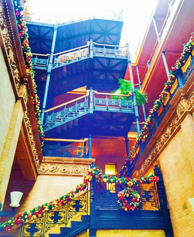 Vintage-style Bradbury Building in Los Angeles.