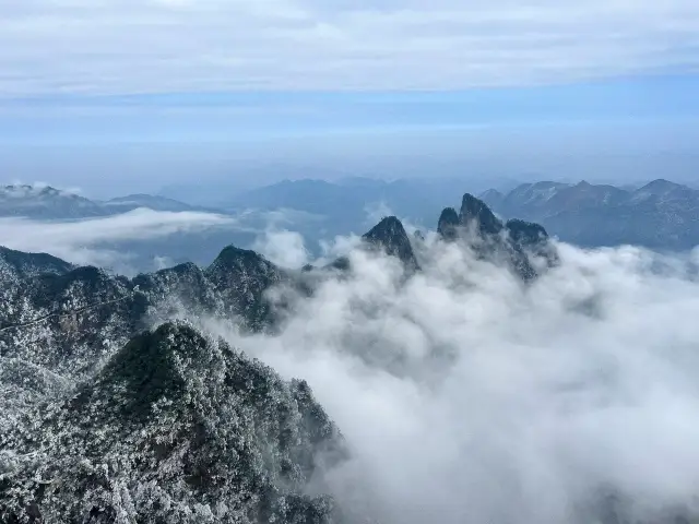 망산의 안개가 진짜로 신선한 느낌의 아름다움을 가지고 있습니다!