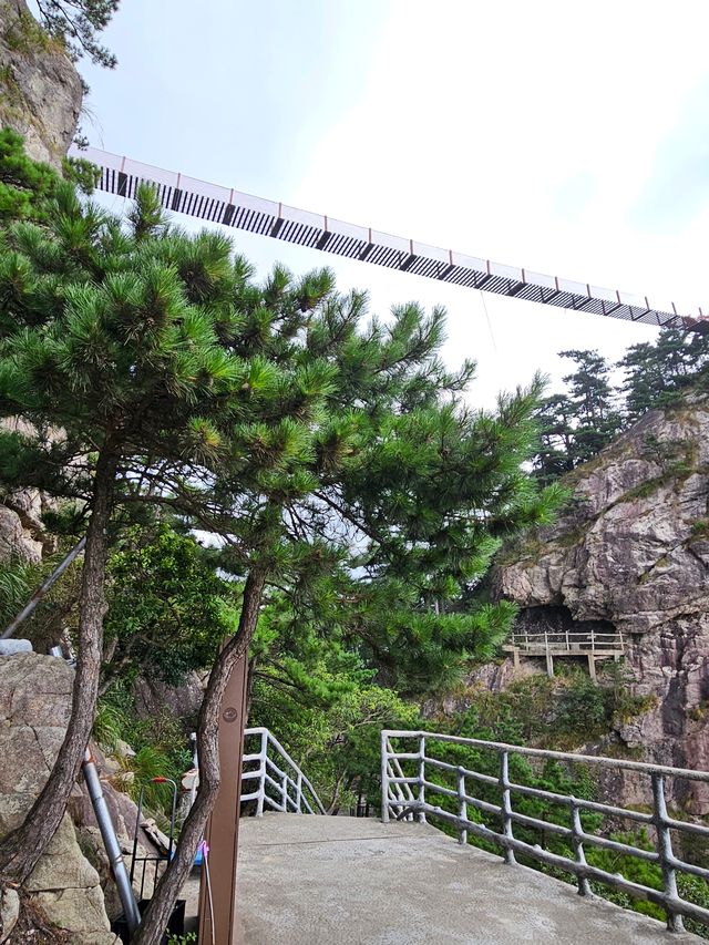 明堂山主峰海拔1563米，位於長江和淮河兩大流域的分水嶺。景區內提供的特色項目有「步步驚心」高空體驗。