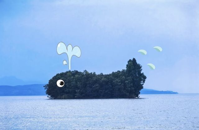 昆明鯨魚島美得不真實