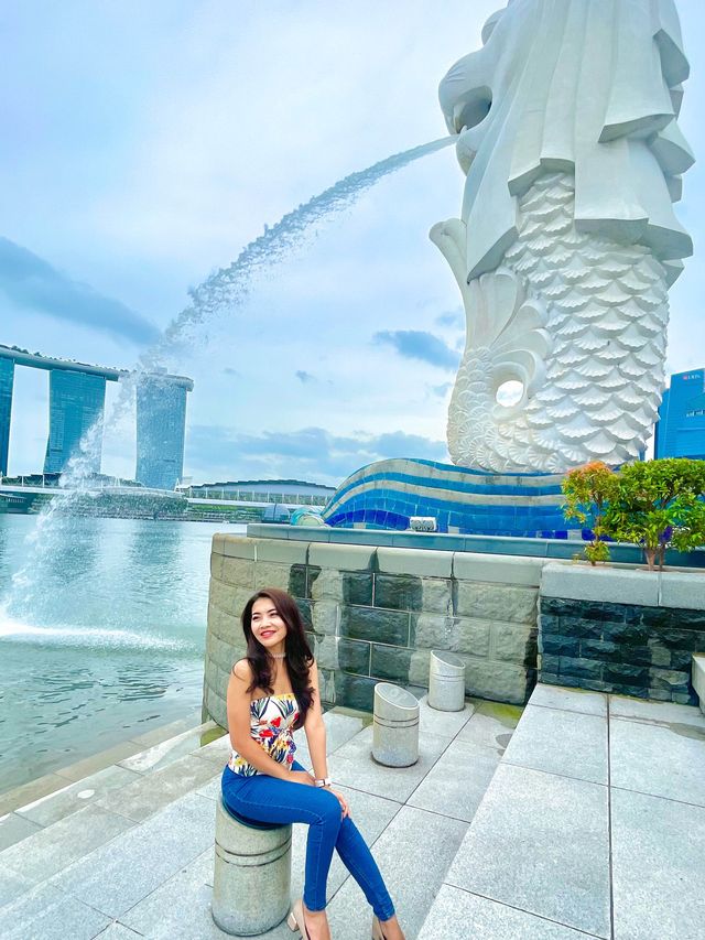 The Famous statue of Singapore 